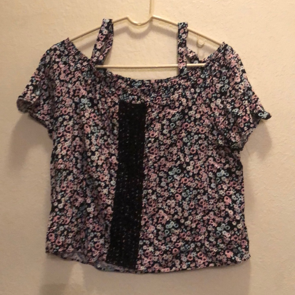 Bright flowers justice girls cold shoulder top 20